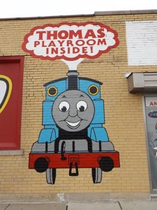 Berwyn's toys and trains sign